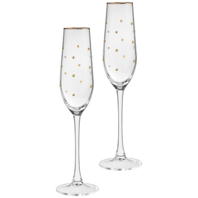 Набор бокалов для шампанского "GOLDY" из 2 шт. 180 мл LEFARD 685-110