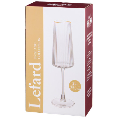 Набор бокалов для шампанского "PERFO" из 2 шт. 250 мл LEFARD 685-116-2