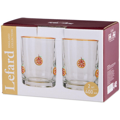 Набор стаканов "FRUITY ORANGE" из 2 шт. 400 мл LEFARD 685-134-2
