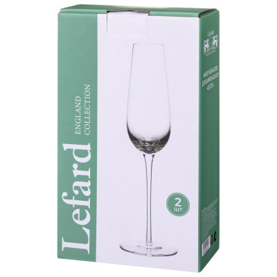 Набор бокалов для шампанского "ELITE" из 2 шт. 220 мл LEFARD 685-155-1
