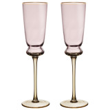 Набор бокалов для шампанского "TWIST & SHINE" pink, 2 шт/210 мл LEFARD 687-001