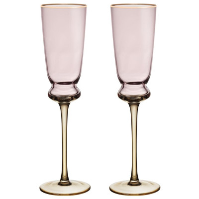 Набор бокалов для шампанского "TWIST & SHINE" pink, 2 шт/210 мл LEFARD 687-001