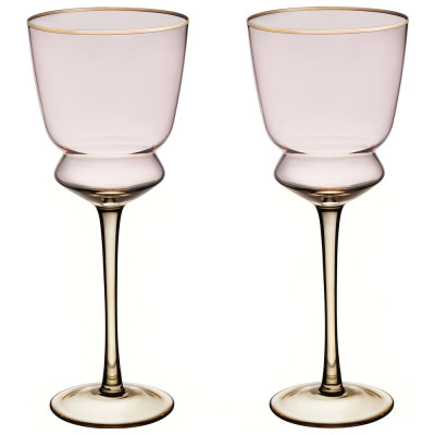 Набор бокалов для вина "TWIST & SHINE" pink, 2 шт/380 мл LEFARD 687-002