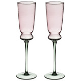 Набор бокалов для шампанского "TWIST & SHINE" green, 2 шт/210 мл LEFARD 687-023