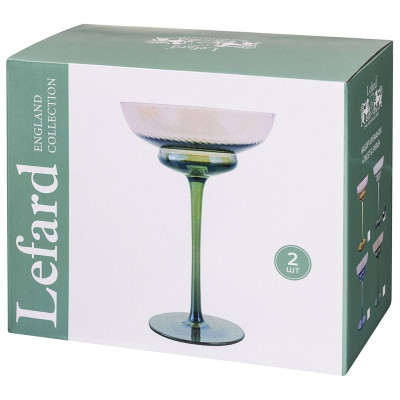 Набор креманок "TWIST & SHINE" green, 2 шт/220 мл LEFARD 687-025-1