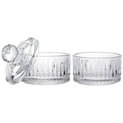 Емкость для хранения с крышкой 2 яруса "LINES" 8*14 см, 180 мл (каждая) LEFARD 691-080-1