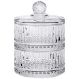 Емкость для хранения с крышкой 2 яруса "LINES" 10,5*15 см, 280 мл (каждая) LEFARD 691-088