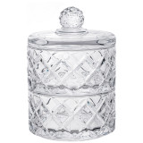 Емкость для хранения с крышкой 2 яруса "DIAMANT" 10,5*15 см, 280 мл (каждая) LEFARD 691-090