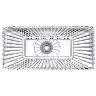 Блюдо сервировочное на ножке "BRILLIANCE" прямоугольное, 38*17,5*11,5 см LEFARD 691-146-2