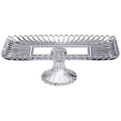 Блюдо сервировочное на ножке "BRILLIANCE" прямоугольное, 38*17,5*11,5 см LEFARD 691-146