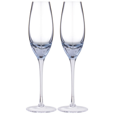 Набор бокалов для шампанского из 2 шт "BUBLES" blue 200 мл LEFARD 693-040-1