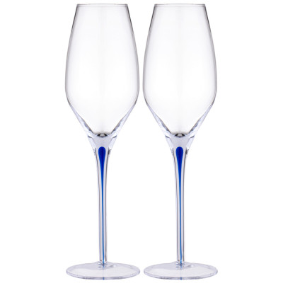 Набор бокалов для шампанского из 2 шт "ACCENT" sky blue 300 мл LEFARD 693-052-1