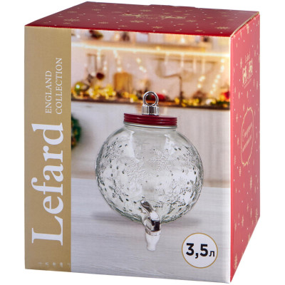 Диспенсер для напитков "CHRISTMAS BALL", 22,5*20,5 см, 3,5 л LEFARD 718-201-5