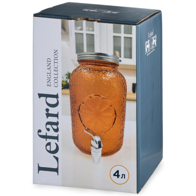 Диспенсер для напитков "ORANGE", 16*26 см, 4 л LEFARD 718-203-5