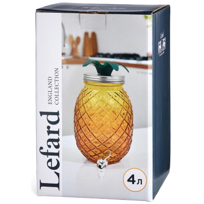 Диспенсер для напитков "PINEAPPLE", 18*25,5 см, 4 л LEFARD 718-204-5
