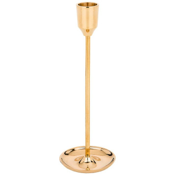 Подсвечник на 1 свечу. высота=20,5 см. латунь (кор=48шт.) LEFARD 726-166