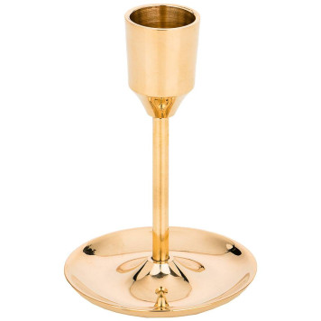 Подсвечник на 1 свечу. высота=10,5 см. латунь (кор=48шт.) LEFARD 726-168