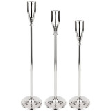 Комплект из 3-х подсвечников.диаметр 13, 5 см высота 81 см 71 см 61 см латунь (кор=1комп.) LEFARD 726-205