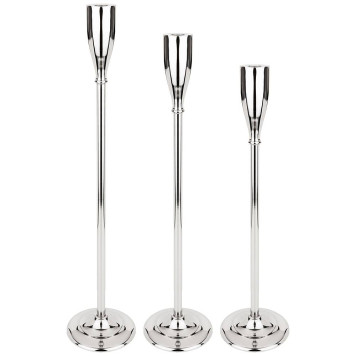 Комплект из 3-х подсвечников.диаметр 13, 5 см высота 81 см 71 см 61 см латунь (кор=1комп.) LEFARD 726-205