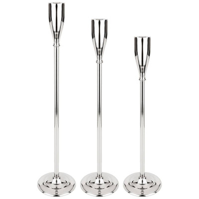 Комплект из 3-х подсвечников.диаметр 13, 5 см высота 81 см 71 см 61 см латунь (кор=1комп.) LEFARD 726-205