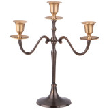 Подсвечник на 3 свечи. высота=27,5 см. латунь (кор=24шт.) LEFARD 726-243