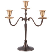 Подсвечник на 3 свечи. высота=27,5 см. латунь (кор=24шт.) LEFARD 726-243
