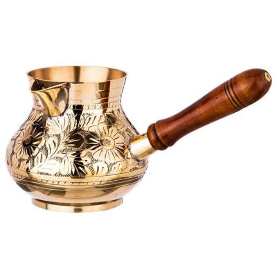 Турка резная "GRAVING" 650мл. латунь (кор=30шт.) LEFARD 733-108