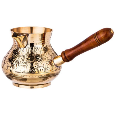 Турка резная "GRAVING" 800мл. латунь (кор=30шт.) LEFARD 733-109