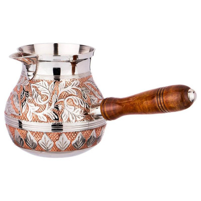 Турка резная "ROSSO" 650мл. латунь (кор=30шт.) LEFARD 733-112