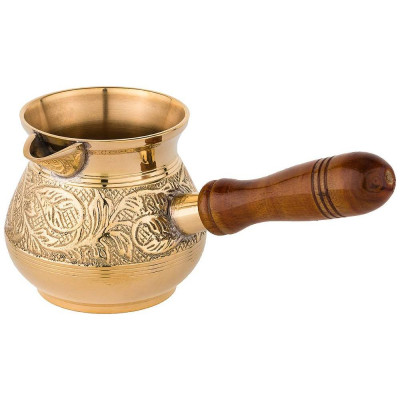 Турка резная "GRAVING" 250мл. латунь (кор=48шт.) LEFARD 733-120