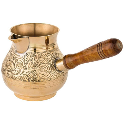 Турка резная "GRAVING" 650мл. латунь (кор=30шт.) LEFARD 733-122