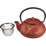 Заварочный чайник чугунный "RED STAR" с эмалированным покрытием внутри 600 мл. (кор=8шт.) LEFARD 734-039