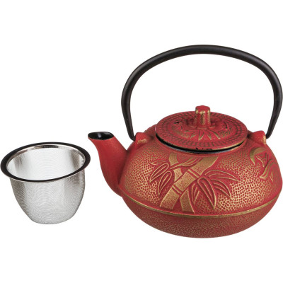 Заварочный чайник чугунный "RED STAR" с эмалированным покрытием внутри 600 мл. (кор=8шт.) LEFARD 734-039