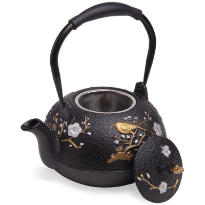 Заварочный чайник чугунный с эмалированным покрытием внутри 1200 мл LEFARD 734-1008-1