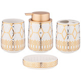 Набор для ванной комнаты 4 пр. 400 мл 8,4*8,4*13см LEFARD 755-1010