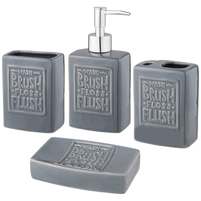 Набор для ванной комнаты 4 пр. 370 мл 8,2*5,7*18см LEFARD 755-1016