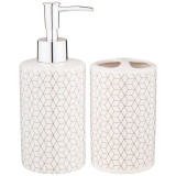 Набор для ванной комнаты 2 пр. 370 мл 7,3*7,3*18см LEFARD 755-1018