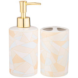 Набор для ванной комнаты 2 пр. 370 мл 7,3*7,3*18см LEFARD 755-1019