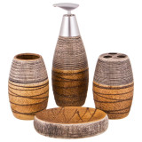 Набор для ванной комнаты 4 пр. (кор=12наб.) 320 мл 7,2*7,2*19см LEFARD 755-201