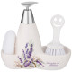 Дозатор для моющего средства "ДУША ПРОВАНСА" 500 мл + губка и щетка 20*9*18 см (кор=12шт.) LEFARD 755-221