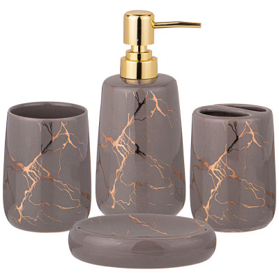 Набор для ванной комнаты "FANTASY" 4 пр. 400 мл (кор=12наб.) LEFARD 755-234