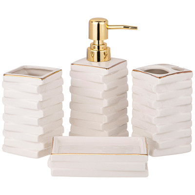 Набор для ванной комнаты 4 пр. (кор=12наб.) 350 мл LEFARD 755-244