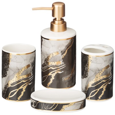 Набор для ванной комнаты 4 пр. (кор=12наб.) 360 мл LEFARD 755-246