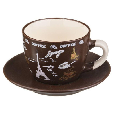 Чайный набор на 6 персон 12 пр. 250 мл.высота=7 см.(кор=6набор.) LEFARD 756-100-1