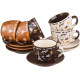 Чайный набор на 6 персон 12 пр. 250 мл.высота=7 см.(кор=6набор.) LEFARD 756-100