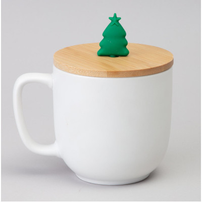 Кружка WINTER STORY 390мл с бамбуковой крышкой мал.уп.=6шт LEFARD 756-467-2