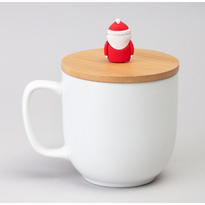 Кружка WINTER STORY 390мл с бамбуковой крышкой мал.уп.=6шт LEFARD 756-469-2