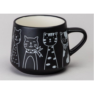Чайный набор на 1 персону "КОТЫ" цвет черный LEFARD 756-475-3