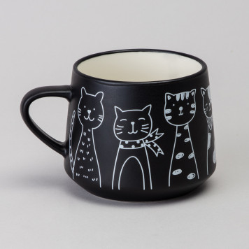 Чайный набор на 1 персону "КОТЫ" цвет черный LEFARD 756-475-5