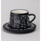 Чайный набор на 1 персону "КОТЫ" цвет черный LEFARD 756-475